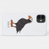Coques Case-Mate iPhone Illustration de dessin animé de macareux huppé (Dos (Horizontal))