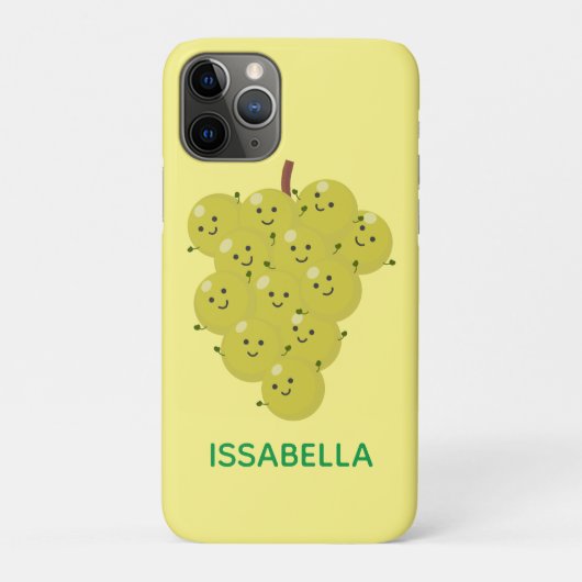 Coques Case-Mate iPhone Illustration de dessin animé d'une grappe de raisi (Dos)
