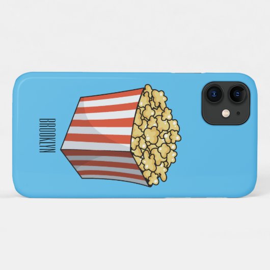 Coques Case-Mate iPhone Illustration de dessin animé Popcorn (Dos (Horizontal))