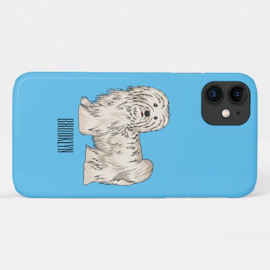 Coques Case-Mate iPhone Illustration de dessin de chien de Havan (Dos (Horizontal))