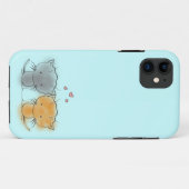 Coques Case-Mate iPhone Illustration de deux petits chatons orange et gris (Dos (Horizontal))