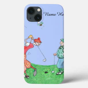 iPhone 13 Coque Illustration de drôles de golfeurs