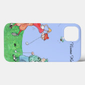 Coques Case-Mate iPhone Illustration de drôles de golfeurs (Verso (horizontal))