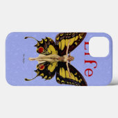 Coques Case-Mate iPhone Illustration de femme volant papillon flapper (Verso (horizontal))