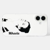 Coques Case-Mate iPhone Illustration de fille customisée (Verso (horizontal))