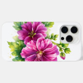 Coques Case-Mate iPhone Illustration de fleur aquarelle violette  (Verso (horizontal))