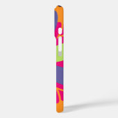 Coques Case-Mate iPhone illustration de formes florales orange (Verso / Gauche)