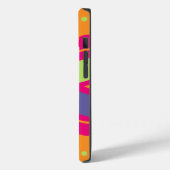 Coques Case-Mate iPhone Illustration de formes florales orange (Verso / Gauche)