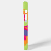 Coques Case-Mate iPhone Illustration de formes florales orange (Verso / Gauche)