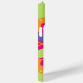 Coques Case-Mate iPhone Illustration de formes florales orange (Verso / Droite)