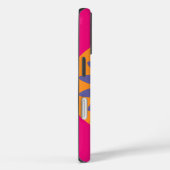 Coques Case-Mate iPhone illustration de formes florales orange et rose (Verso / Droite)