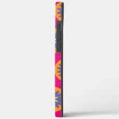 Coques Case-Mate iPhone illustration de formes florales orange et rose (Verso / Gauche)