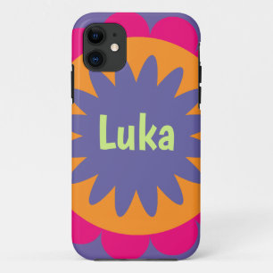 Case-Mate iPhone Case illustration de formes florales orange et rose