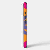 Coques Case-Mate iPhone illustration de formes florales orange et rose (Verso / Gauche)