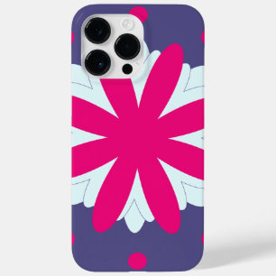 Coque Pour Pour iPhone 14 Pro Max Illustration de formes florales violettes et roses