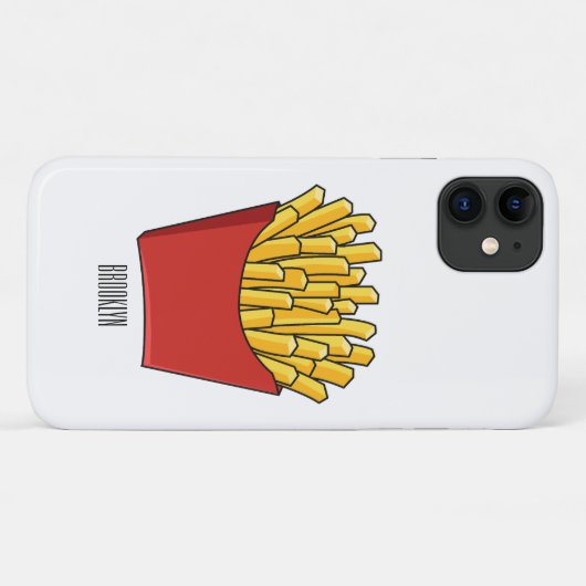 Coques Case-Mate iPhone Illustration de frites (Dos (Horizontal))