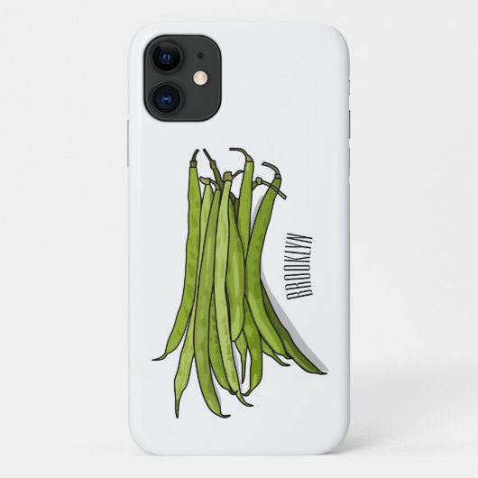 Coques Case-Mate iPhone Illustration de haricots verts (Dos)