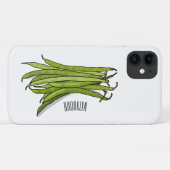 Coques Case-Mate iPhone Illustration de haricots verts (Dos (Horizontal))