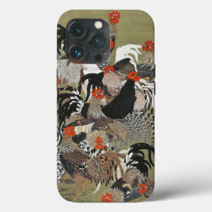 Case-Mate iPhone Case Illustration de Hen Roosters par Ito Jakuchu