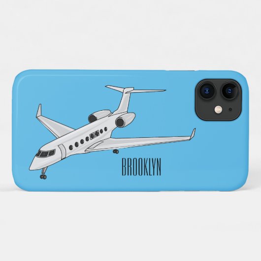 Coques Case-Mate iPhone Illustration de jet privé (Dos (Horizontal))