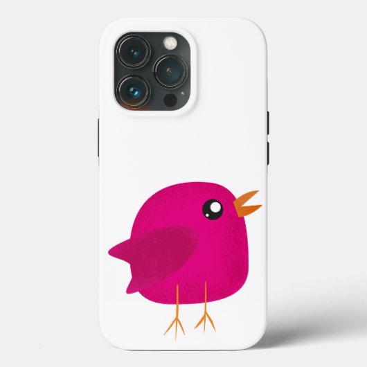 Coques Case-Mate iPhone Illustration de joli oiseau rose (Verso)