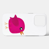 Coques Case-Mate iPhone Illustration de joli oiseau rose (Verso (horizontal))