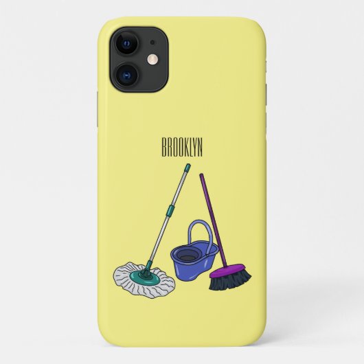 Coques Case-Mate iPhone Illustration de la bande dessinée Broom & mop (Dos)