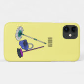 Coques Case-Mate iPhone Illustration de la bande dessinée Broom & mop (Dos (Horizontal))
