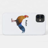 Coques Case-Mate iPhone Illustration de la caricature d'oiseaux de jungle (Dos (Horizontal))