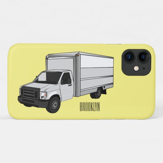 Coques Case-Mate iPhone Illustration de la caricature du camion-boîte (Dos (Horizontal))