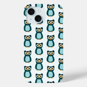 Coque Pour iPhone 15 Illustration de la chouette bleue