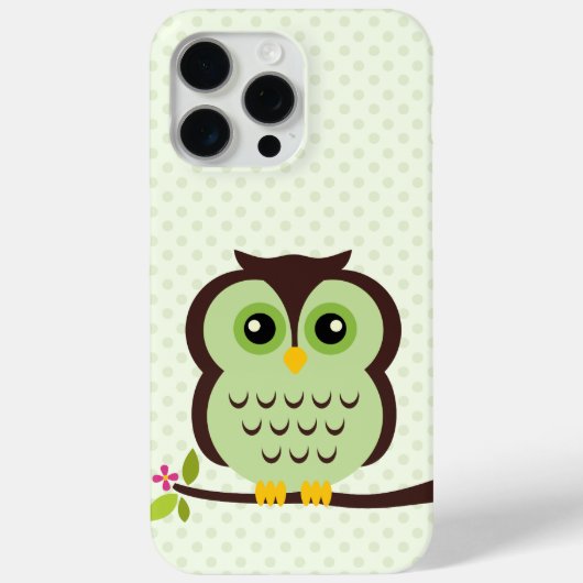 Coques Case-Mate iPhone Illustration de la chouette verte (Verso)