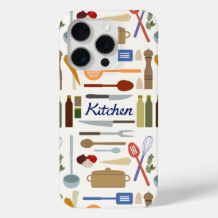 Coque iPhone 15 Pro Illustration de la cuisine+Type Couleur du Motif
