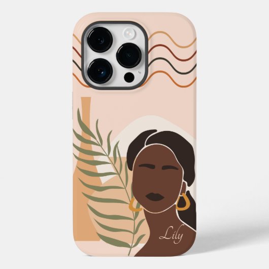 Coques Case-Mate iPhone Illustration de la femme Boho Abstraite, Boho Chic (Verso)