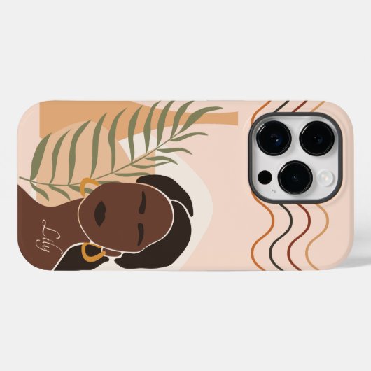 Coques Case-Mate iPhone Illustration de la femme Boho Abstraite, Boho Chic (Verso (horizontal))