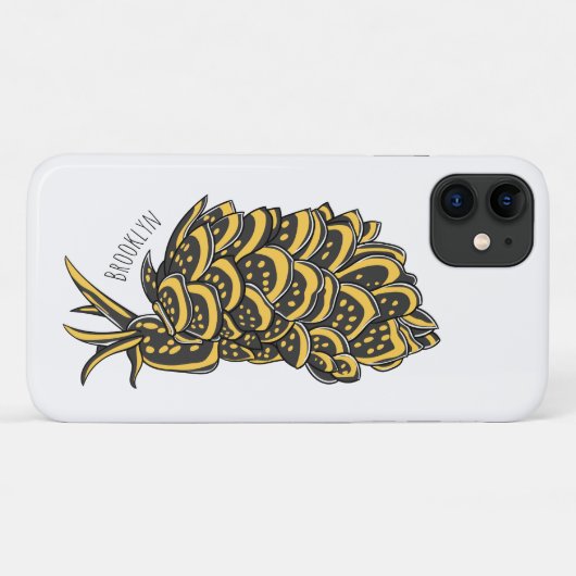 Coques Case-Mate iPhone Illustration de la feuille de limace de mer grillé (Dos (Horizontal))