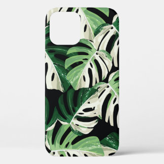 Case-Mate iPhone Case Illustration de la feuille de monstère blanche tro