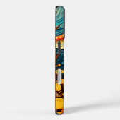 Coques Case-Mate iPhone Illustration de la forêt de champignons Art Rétro (Verso / Droite)