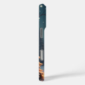 Coques Case-Mate iPhone Illustration de la forêt de Noël enneigée (Verso / Droite)