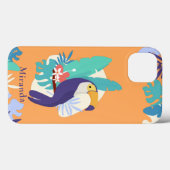 Coques Case-Mate iPhone Illustration de la jungle tropicale Toucan (Verso (horizontal))