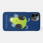 Coques Case-Mate iPhone Illustration de la luciole vert mou (Dos (Horizontal))