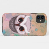 Coques Case-Mate iPhone Illustration de la Petite Chouette Grumpy Horned (Dos (Horizontal))