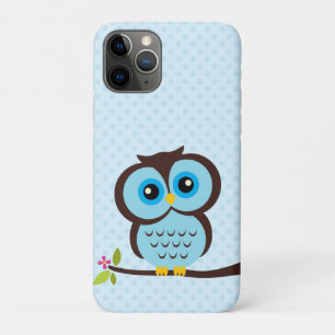Case-Mate iPhone Case Illustration de l'adorable hibou bleu