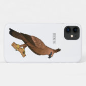 Coques Case-Mate iPhone Illustration de l'aigle à faucon de Javan (Dos (Horizontal))
