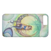 Coques Case-Mate iPhone Illustration de l'aquarelle Cobalt Moon (Dos (Horizontal))