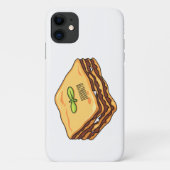 Coques Case-Mate iPhone Illustration de Lasagna (Dos)