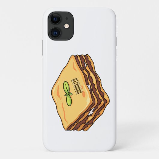 Coques Case-Mate iPhone Illustration de Lasagna (Dos)