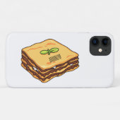 Coques Case-Mate iPhone Illustration de Lasagna (Dos (Horizontal))