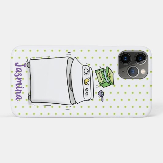 Coques Case-Mate iPhone Illustration de lave-linge mignonne (Dos (Horizontal))