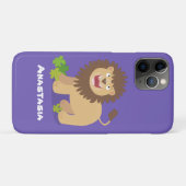 Coques Case-Mate iPhone Illustration de l'effervescence de lions heureux (Dos (Horizontal))